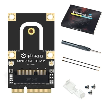 M.2 NGFF К Mini PCI-E (Pcie + USB) Адаптер Для M.2 Wifi Bluetooth Беспроводная карта Wlan Для AX200 9260 8265 Для ноутбука  10