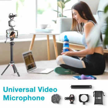 Комплект Микрофона USKEYVISION V-Max для Видеоблогинга с Удлинителем Штативный Микрофон универсальный для Камер Мобильного телефона iPhone 13 mini PRO Max  1
