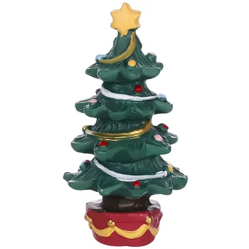 Украшение аквариума рождественской елкой, рождественское украшение из смолы для рукоделия, Рождественский декор для рабочего стола, Рождественский декор для аквариума  5
