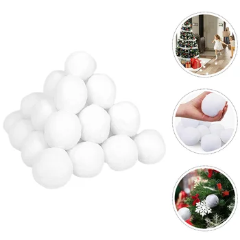 Поддельные снежки, Снежные Игрушечные шарики, набор для игры в снежки в помещении, Искусственные снежки, Реалистичные Белые Плюшевые Снежки, Рождественский Снег  1