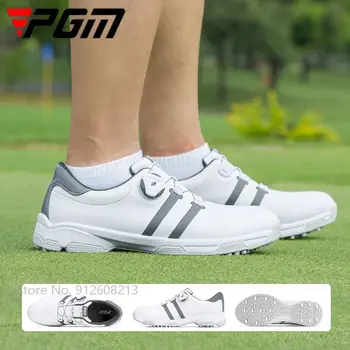 Водонепроницаемая мужская обувь для гольфа PGM, дышащие кроссовки, мужская легкая спортивная обувь для гольфа, нескользящий тренажер с вращающейся ручкой, 39-45  10