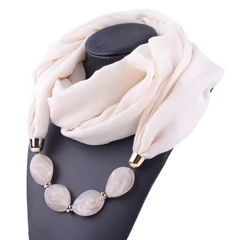 Новый шарф-подвеска, ожерелье для женщин, хлопок, лен, Мягкий шарф-подвеска в этническом стиле, Женские аксессуары, Шарфы, Шали  5