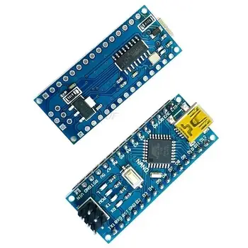 Для Nano Mini USB С загрузчиком Совместимый Красный контроллер для Arduino CH340 драйвер 16 МГц ATMEGA168P 328  0