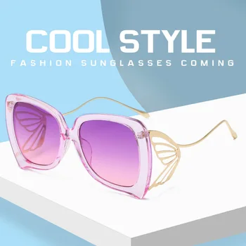 новые модные квадратные солнцезащитные очки в форме бабочки для женщин и мужчин, высококачественный трендовый продукт, негабаритные солнцезащитные очки в стиле ретро uv400  5
