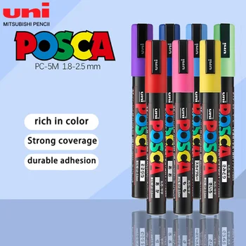 1 Шт Япония Uni Posca PC-5M Краска Маркер POP Ручка Для Плаката/Граффити Реклама Студенческие Канцелярские Принадлежности Офисные Школьные Принадлежности 29 Цветов  5
