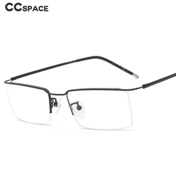 49540 Оптические оправы из титанового сплава в полурамке Мужские женские сверхлегкие модные Компьютерные очки  5