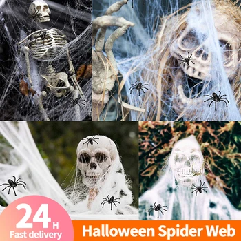 Украшения для Хэллоуина, реалистичные пластиковые игрушки-пауки, Страшные пауки для Хэллоуина, Поддельные пауки, реквизит для дома с привидениями, праздничные аксессуары  5