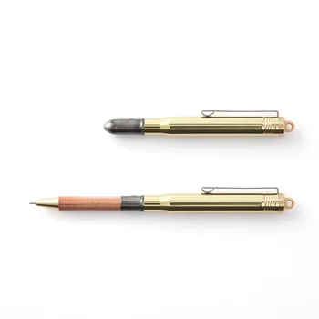 Оригинальная Латунная Шариковая Ручка Japan TRC, Ретро-Металлический Стиль, Изысканный Короткий Дизайн, Креативная Портативная Ручка Для Подписи 0,5 мм, подарок Для Ручки  5