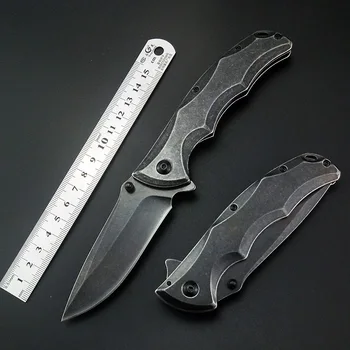 Тактический Специальный складной нож Stonewash Со стальной ручкой / лезвием для выживания на природе, охоты, Фруктовых ножей на открытом воздухе, лучший инструмент  10