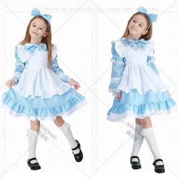 Платье Alice Party для девочек в Стране чудес, Карнавальное сценическое представление, выпускной вечер, Маскарадный костюм, платья принцесс, одежда для художественной съемки.  5