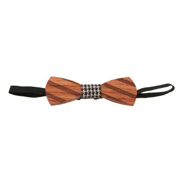 Стильный Модный мужской регулируемый галстук-бабочка Деревянный Свадебный галстук-бабочка для выпускного вечера  5