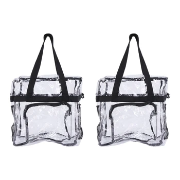 2 прозрачные сумки для безопасности стадиона, путешествий и спортзала, прозрачные сумки для спортивных игр и концертов  10