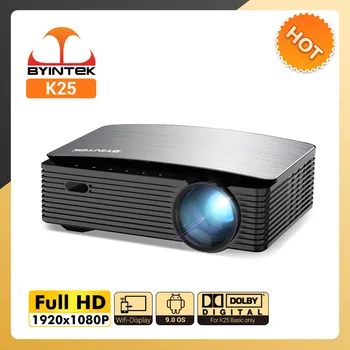 BYINTEK K25 Full HD 4K 1920x1080P LCD Smart Android 9.0 Wifi LED Видео Проектор домашнего кинотеатра 1080P для смартфона  10