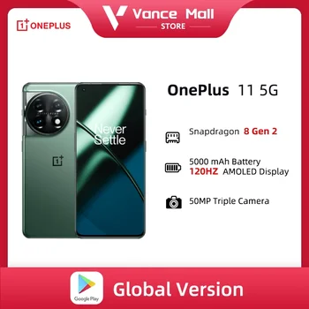 Глобальная версия смартфона OnePlus 11 5G Snapdragon 8 Gen 2 6,7 2K 120 Гц AMOLED Дисплей 100 Вт SUPERVOOC Заряд 5000 мАч Камера 50 Мп  10