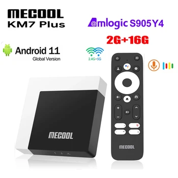 Медиаплеер Mecool KM7 Plus TV Box Android 11 2G 16G Amlogic S905Y4 Netfx G0gle Сертифицированный ATV AV1 1080P 4K 60pfs  5
