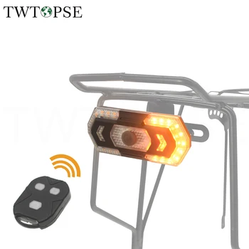 TWTOPSE Велосипедная стойка, указатель поворота, задний фонарь для MTB, полка для горных складных велосипедов, Светодиодная лампа, USB Перезаряжаемый Беспроводной задний фонарь  10
