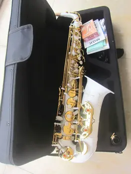 Новый Профессиональный Альт-Саксофон A-992 White Super Музыкальный инструмент Высокого Качества Ми-Бемоль Саксофон С Футляром  10