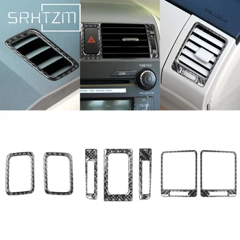 Автомобильные планки для выпуска воздуха из углеродного волокна, вентиляционные отверстия на приборной панели, наклейки в рамку для Toyota Corolla 2006-2012 Аксессуары для интерьера  10