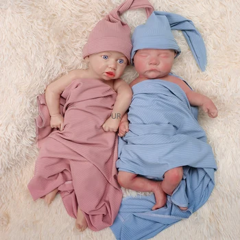 Неокрашенная Силиконовая кукла-близнецы Реборн Реборн Мальчик Младенцы Новорожденные Младенцы Реалистичный Мягкий Твердый силикон во все тело 12 дюймов 31 см  10