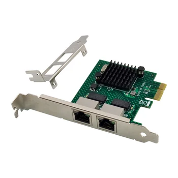 Гигабитная серверная сетевая карта BCM5718 PCI Express X1, двухпортовая сетевая адаптерная карта, совместимая с WOL PXE VLAN  10