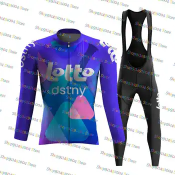 2024 Lotto Dstny Комплект из джерси для велоспорта, Одежда для шоссейных велосипедов с длинным рукавом, Полукомбинезон, Майо Ciclismo Ropa  10