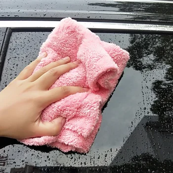 Полотенца для мытья кузова автомобиля 40* 40 см, 350ГСМ, полотенце для чистки автомобиля из микрофибры с коралловым флисом, 350ГСМ, сильное водопоглощающее полотенце  10