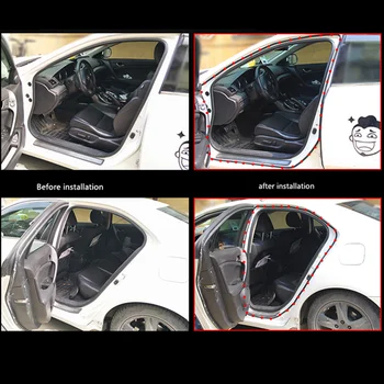 Наклейка с уплотнительными полосками для автомобильных дверей B-образной формы длиной 5 м для Skoda Octavia 2 A7 A5 Rapid Fabia Superb Yeti Mazda Honda Toyota  10