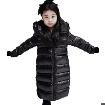 Зимняя мода 2022 года, глянцевое водонепроницаемое теплое пальто с капюшоном, верхняя одежда, детская одежда, куртки на белом утином пуху для мальчиков и девочек ws13  10
