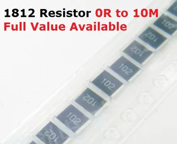 50 шт./лот SMD Чип-резистор 1812 150K/160K/180K/200K/220K/Ом 5% Сопротивление 150/160/180/200/220/K Резисторов Бесплатная доставка  5
