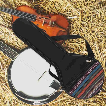 Сумка для переноски Банджолеле, чехол для концертного Банджо, черный водонепроницаемый рюкзак из ткани Оксфорд, аксессуары для музыкальных инструментов  10