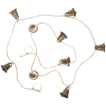 Рождественские металлические колокольчики, подвесное украшение, Винтажный колокольчик, подвеска, изделия ручной работы, Крошечные декоративные колокольчики на веревочке  4