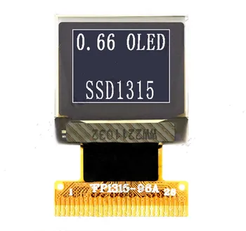 IPS 0,66-дюймовый 28PIN SPI Белый OLED-экран SSD1315, Совместимый с SSD1306 Drive IC 64 * 48 IIC / 8-битный Параллельный интерфейс  10