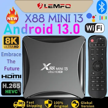 LEMFO X88 MINI 13 TV Box Android 13 8K Двухдиапазонный Wifi Видеовыход 4K 4GB 64GB RK3528 TV Box Android 13 PK H96 MAX RK3528  10