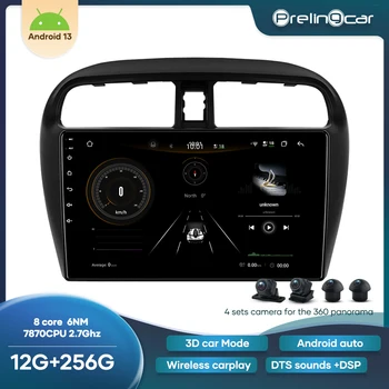 Prelingcar Android13.0 NO 2 din DVD Автомобильный Радио Мультимедийный Видеоплеер GPS Навигация Для Mitsubishi Mirage 2012-2018 Годов DSP  10