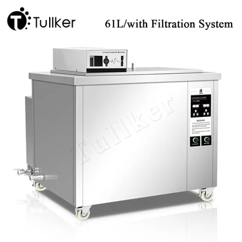 Промышленный ультразвуковой очиститель Tullker 61L Удаляет ржавчину и углерод с печатных плат, металлический инструмент, ультразвуковой очиститель деталей блока цилиндров автомобиля, Ультразвук  3