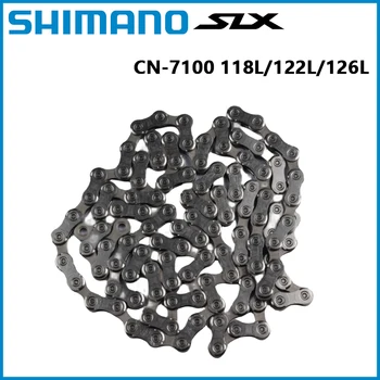 Shimano SLX CN M7100 12S Цепь 118L/122L/126L/126L С Коробкой MTB Быстрое Соединение Горный Велосипед Велосипедная Щепка Оригинал  10