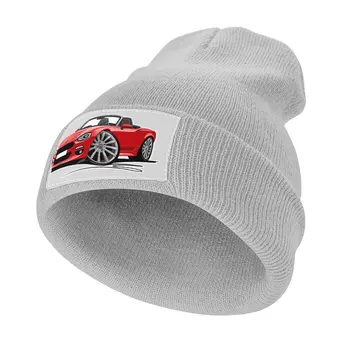 Красная вязаная шапочка Fiat 124 Spider, модная пляжная шляпа для гольфа, для косплея, мужская и женская  5