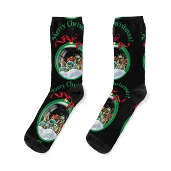 Приближается волшебное время Рождества. Носки с забавными подарками, роскошные носки, мужские носки, роскошные женские носки.  5