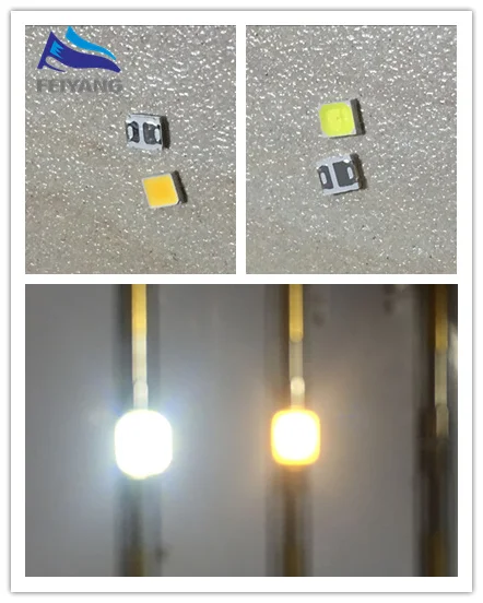 500шт 0,2 Вт SMD 2835 Светодиодная лампа из бисера 60ма 20-25лм Белый/Теплый белый SMD светодиодные бусины Светодиодный Чип DC3.0-3.6 В для всех видов светодиодного освещения