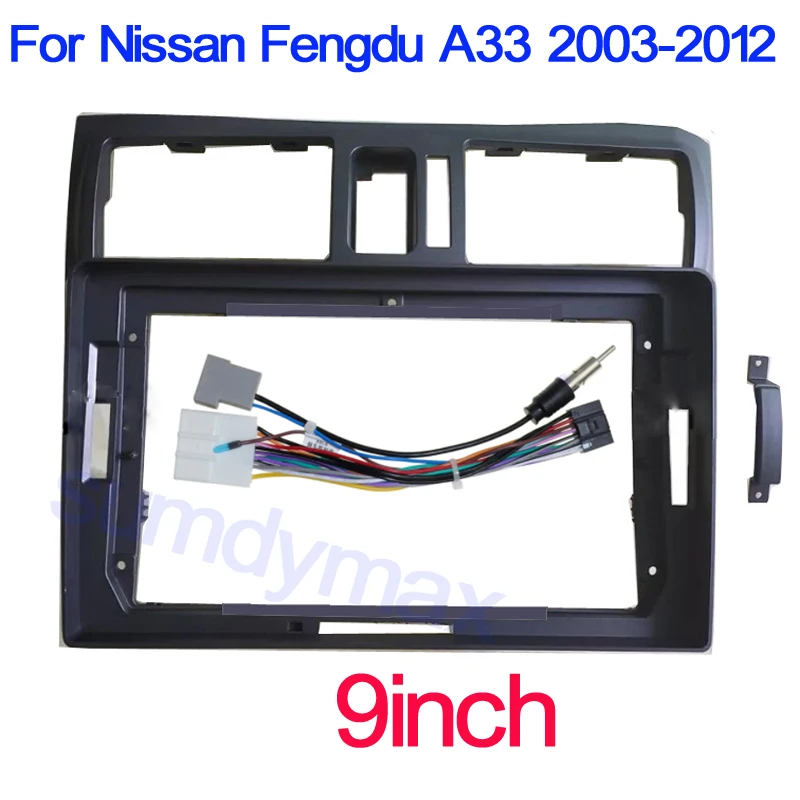 9-дюймовая рамка автомобильной панели 2 Din для Nissan Fengdu A33 2003-2012 Комплект для крепления на приборной панели Внутреннее Автомобильное радио объемного звучания
