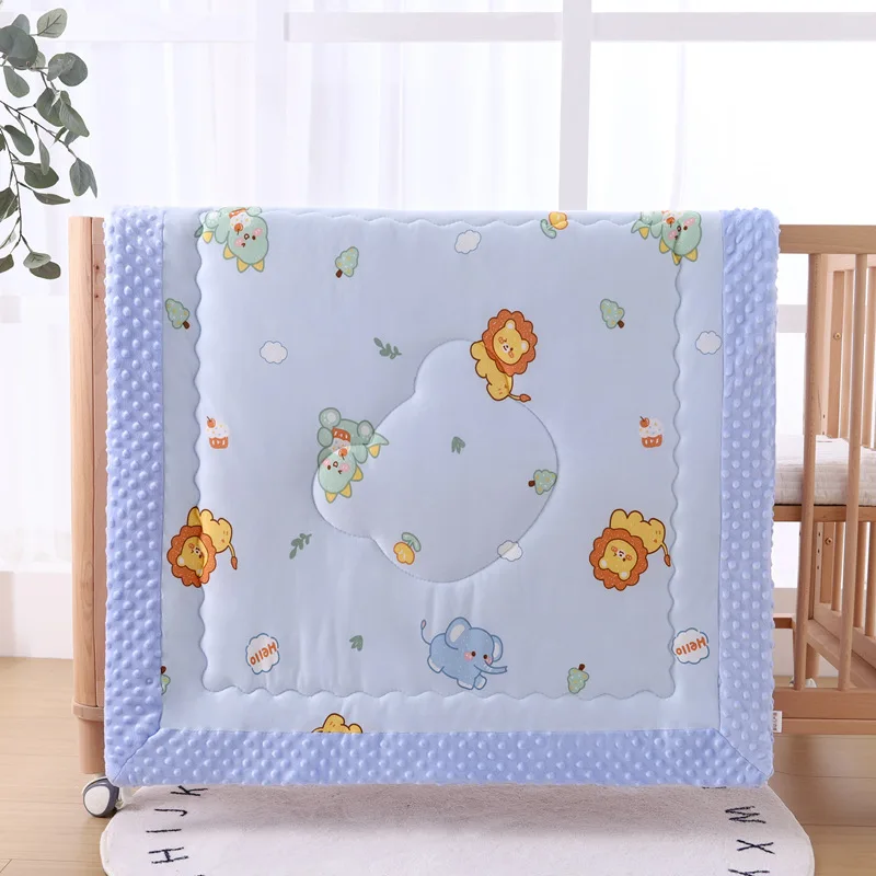 Зимнее толстое Муслиновое одеяло 95x95 см для новорожденных с мягкими одеялами для кроватки, одеяло для медвежонка
