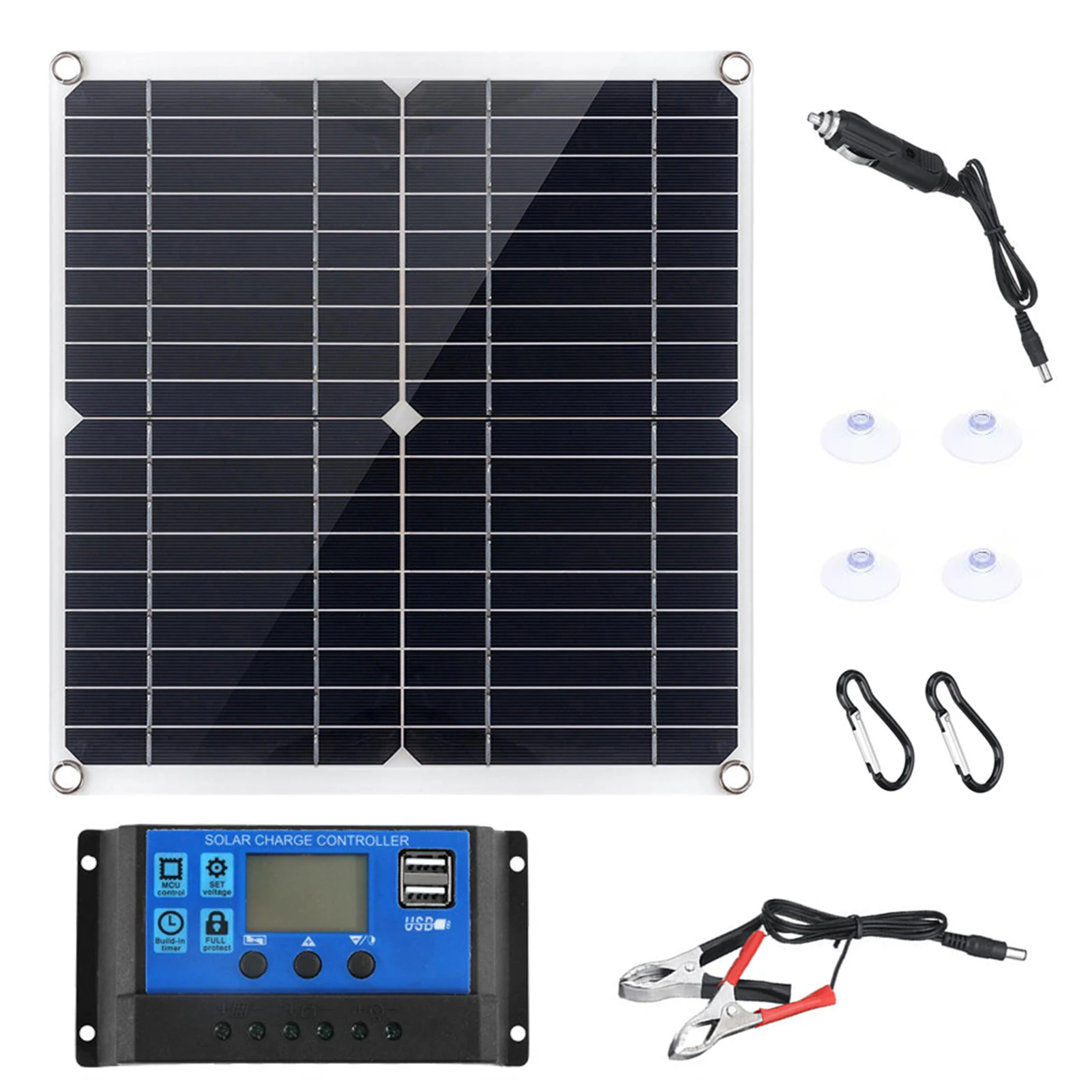 Комплект гибких солнечных панелей 20 Вт с контроллером 300 Вт Источник питания 12 В USB интерфейс зарядки Солнечная плата Водонепроницаемые солнечные элементы