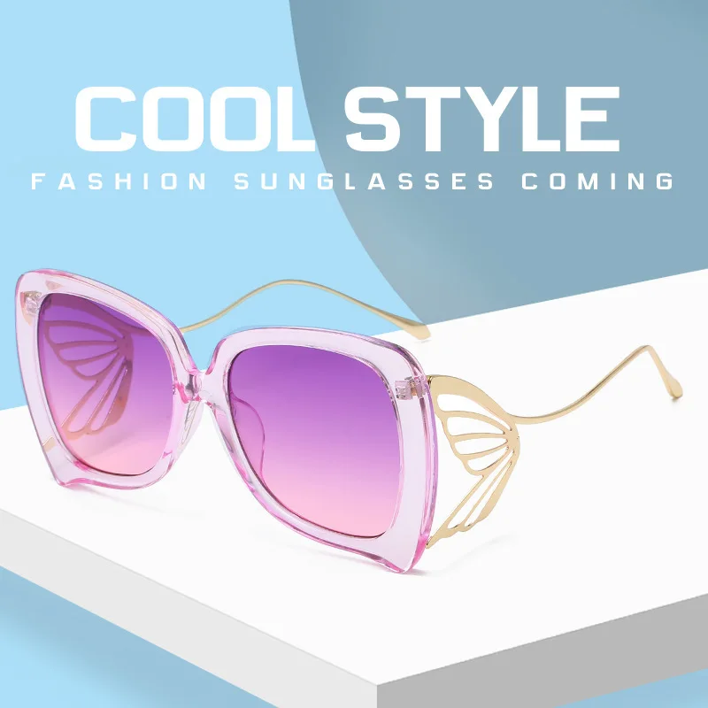 новые модные квадратные солнцезащитные очки в форме бабочки для женщин и мужчин, высококачественный трендовый продукт, негабаритные солнцезащитные очки в стиле ретро uv400